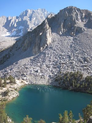 On our way up to Kearsarge pass, our vertical progress...