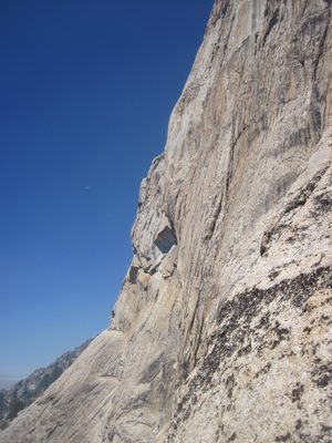 View of the rather difficult face to the left / west of...