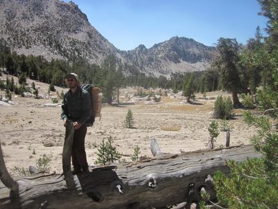 Taking a rest at the John Muir Trail junction. 