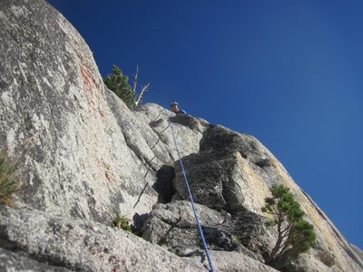 Joel, anchored at the top of pitch two. We decided to...