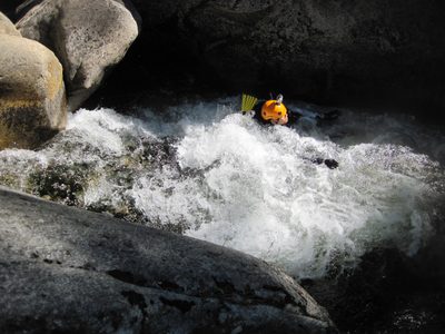 Yang, caught up in the rapids.