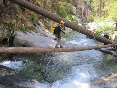 Yang crossing the river.