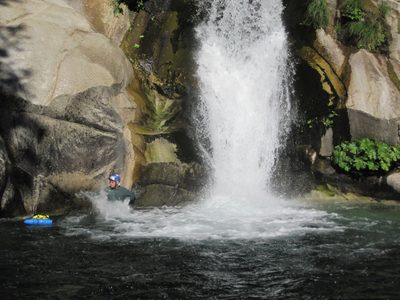 Joel, jumping in the water.