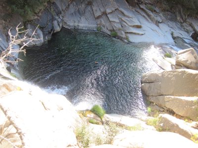 Our mystery photographer, looking over the abyss, at...