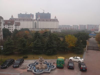 View from my hotel window, first morning on the ground....