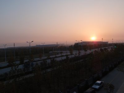 Sunset from the break room at the office.