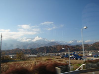 On the bus to Matsumoto in Nagano Prefecture.