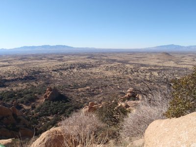 View to the west from Crackathon area of Cochise Stronghold west.