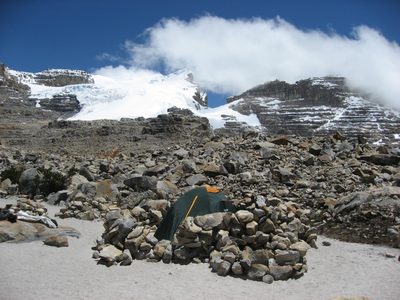 Here is my tent with the rainfly reinstalled in a...