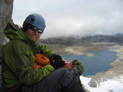 John, at the top of the technical climbing section on Portales.