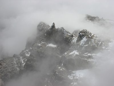 The ridge continued south, getting narrower and shaper...