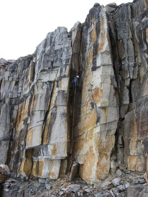 Rappelling back down the technical section.  We spent a...