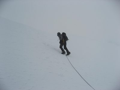 Climbing at around 5,000 meters on Concavo.