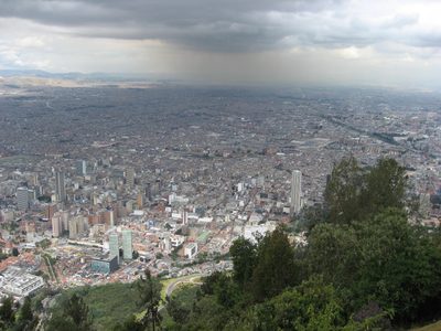 Here is sprawling Bogota.  Almost 200 square kilometers....
