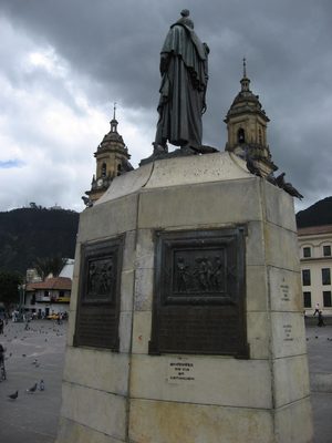 Bolivar, looking out over the Andes.