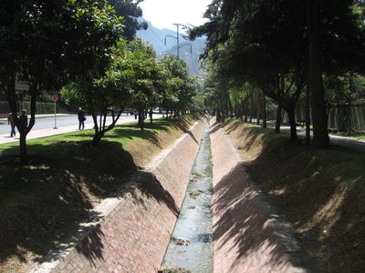 A rather pretty open drainage canal.  North of Zona...