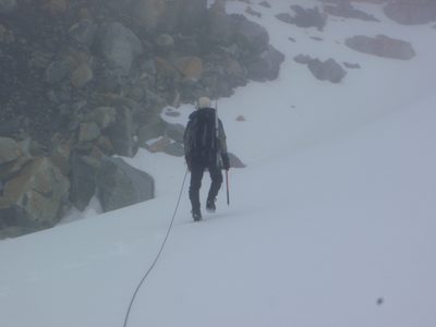 Almost off the glacier.