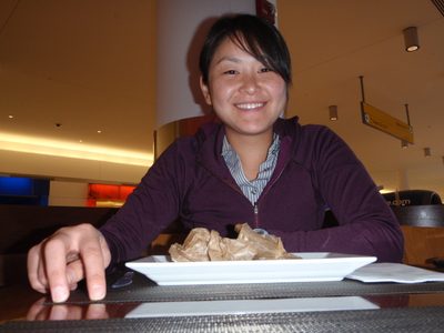 Monica and I get lunch at T5 in JFK en route between New...