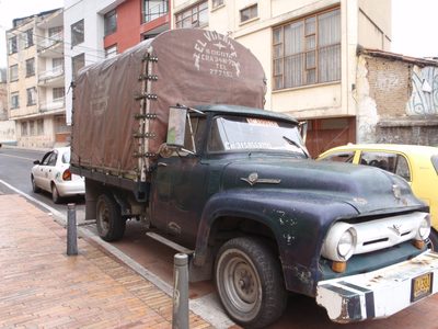 An old truck on the streets of the Candelaria, Bogota.