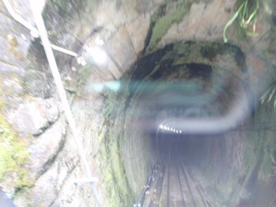 Through a tunnel!