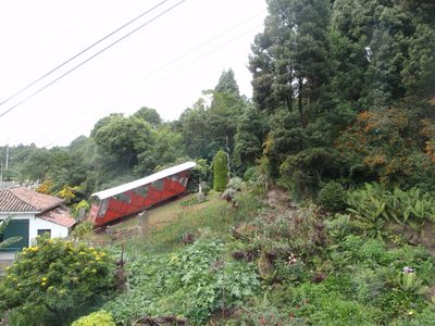 A retired funicular car.