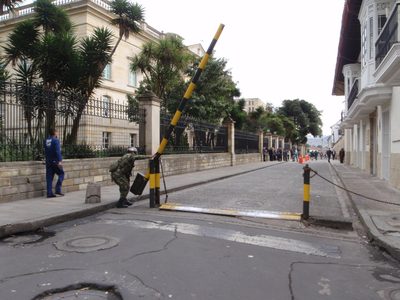 High tech motor barricade.