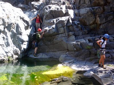 Chris, trying to stay out of a pool of frog soup.