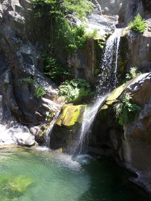 First waterfall which we had rappelled down.