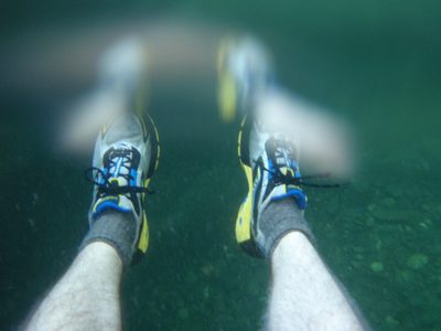 A rare shot of Jesus Boots underwater.  Chris was having...