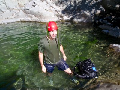 Swamp thing (Chris) emerges from the gloomy depths of an...