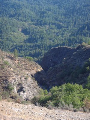 A view from above our canyon.  It seems improbable that...