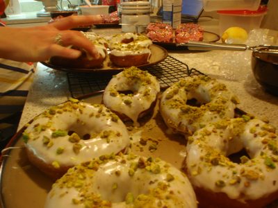 The donuts were then topped with chopped roasted...