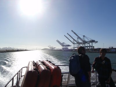 Cruising through Oakland Harbor.