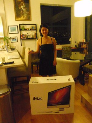 Monica got a new toy.