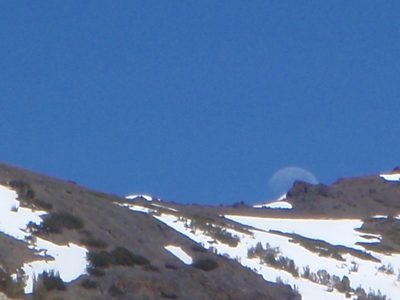 Moonrise above the Sierra crest.