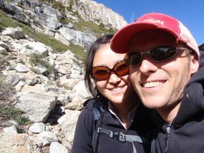 Monica and John on the hike out. We left a little bit...