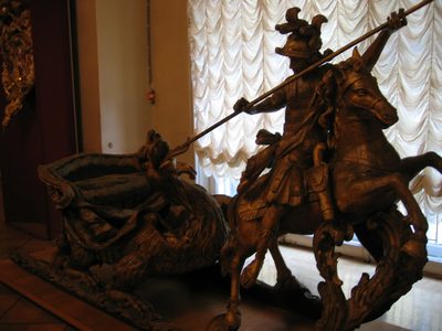 While a poor picture of it, this 18-th century sleigh...
