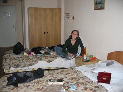 Our hotel room at the nicest place in town.  Cost: ~$30....