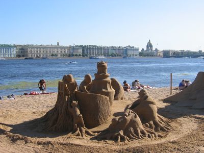 Another sand sculpture.  The theme of this sculpture...