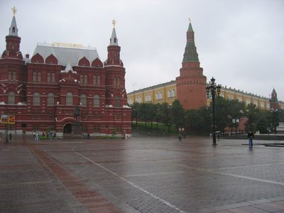 Red Square: Left.  Kremlin: right.