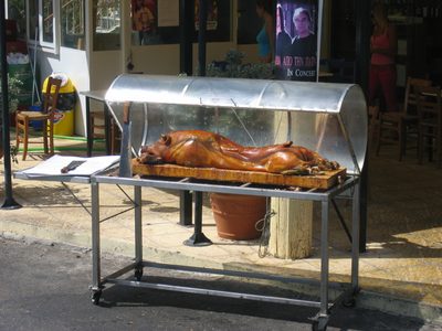 This sort of thing was a common site outside...