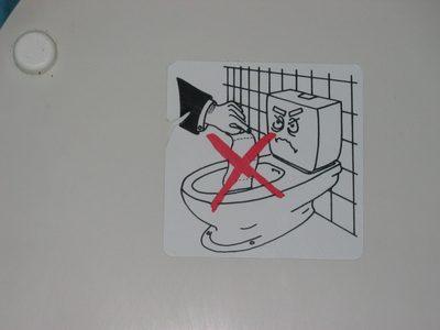 On my trip, I found many strange pictograms and poorly...