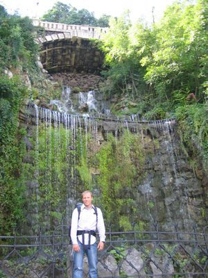 John in front of the natural springs.