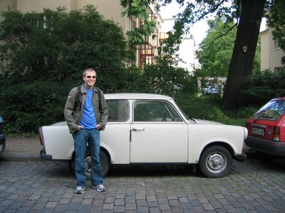 John and Trabant.  0.6 liters of 2-cylinder 2-stroke machismo.  