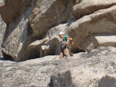 John leading the first pitch of Northwest Books (5.6) on...
