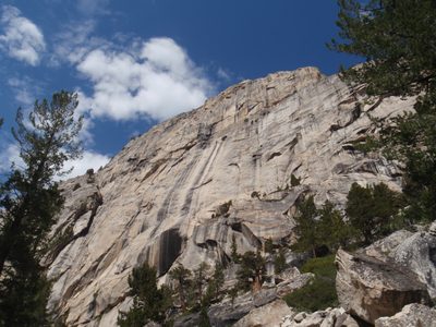 More tall walls, and a surprising number of fluffy white clouds.