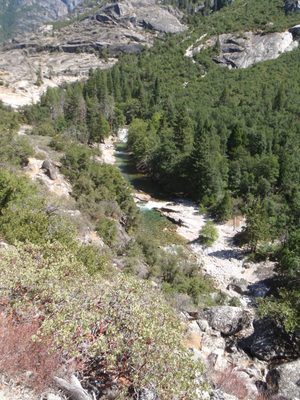 From our swimming hole, the trail gained some elevation...