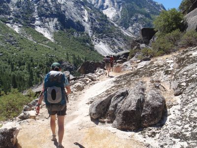 Headed into the hot afternoon. Hiking around 5,000 feet at 1pm.