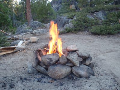 While the fire really got going, Mel reported that she...