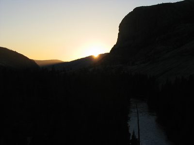 Sunset in the Grand Canyon of the Tuolumne.